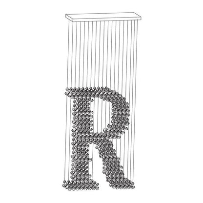 Charcoal-Inspired Linear LED Chandelier