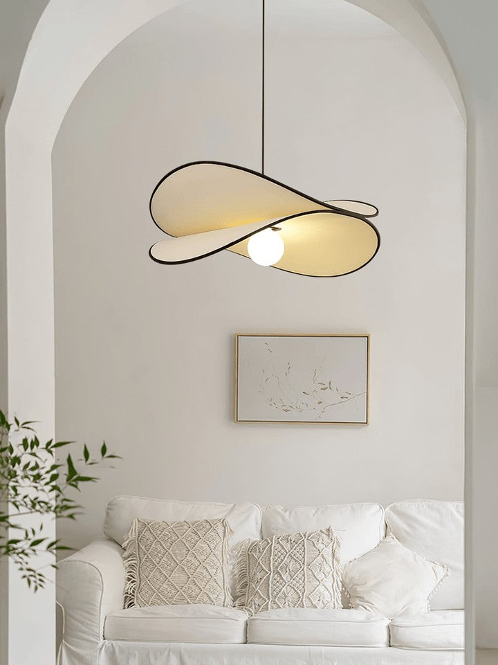Chloe Wave-Shape Fabric Pendant Light