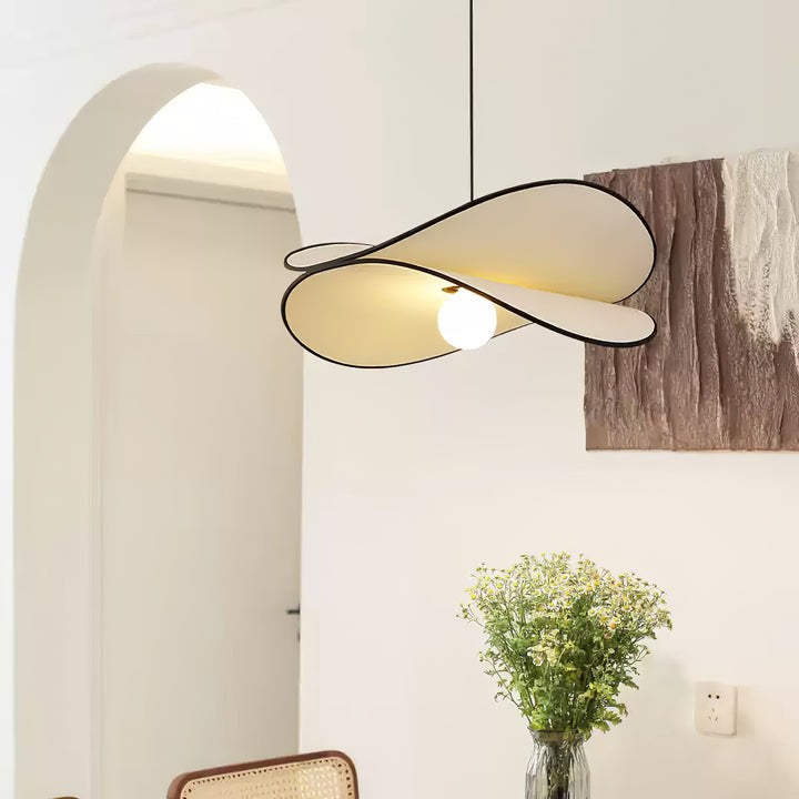 Chloe Wave-Shape Fabric Pendant Light