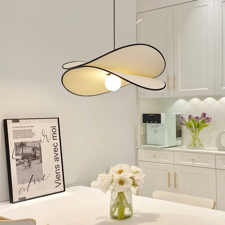 Chloe Wave-Shape Fabric Pendant Light