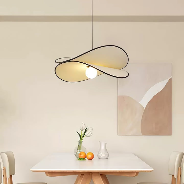 Chloe Wave-Shape Fabric Pendant Light