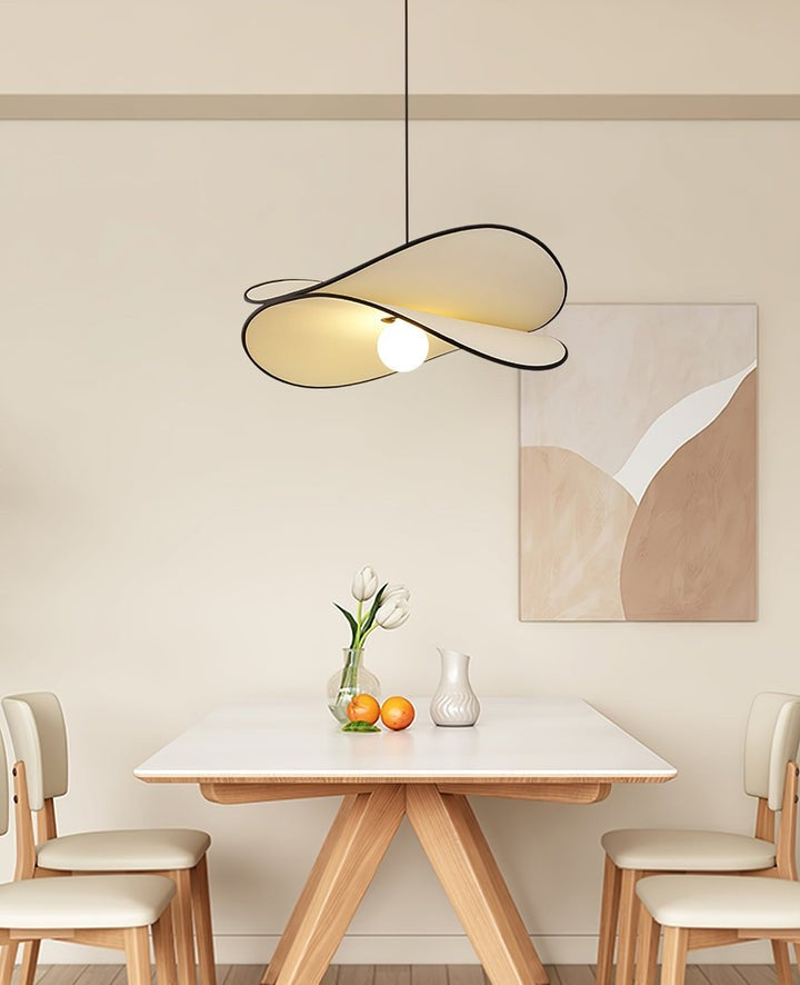 Chloe Wave-Shape Fabric Pendant Light