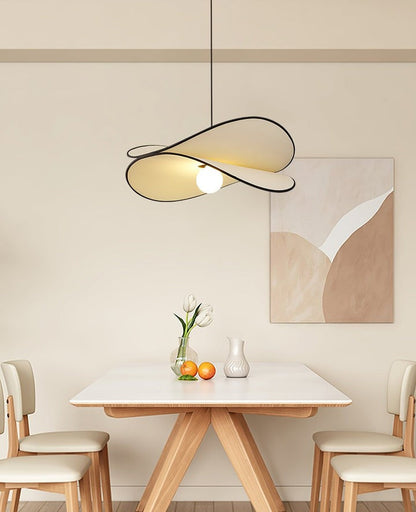 Chloe Wave-Shape Fabric Pendant Light