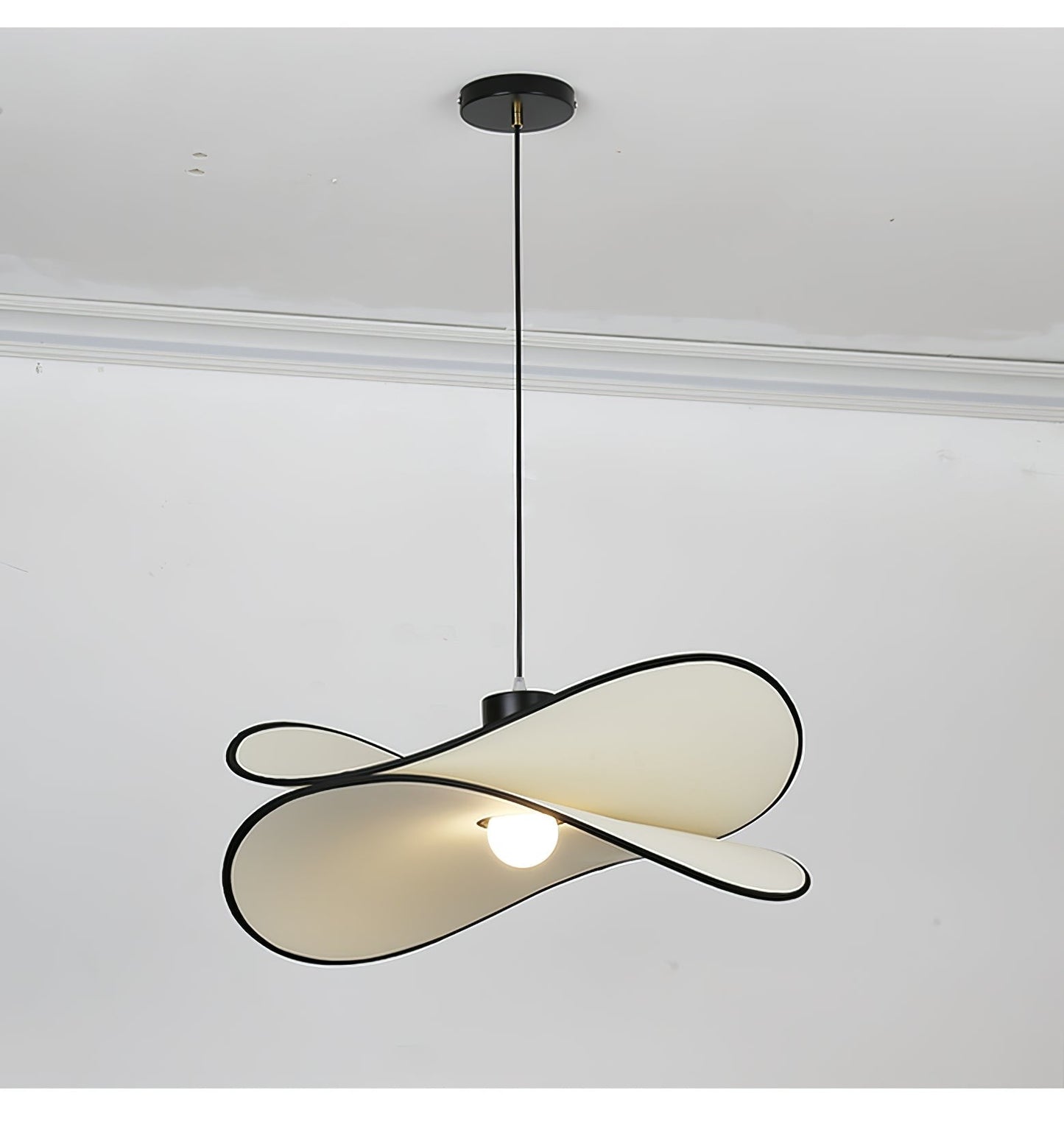Chloe Wave-Shape Fabric Pendant Light