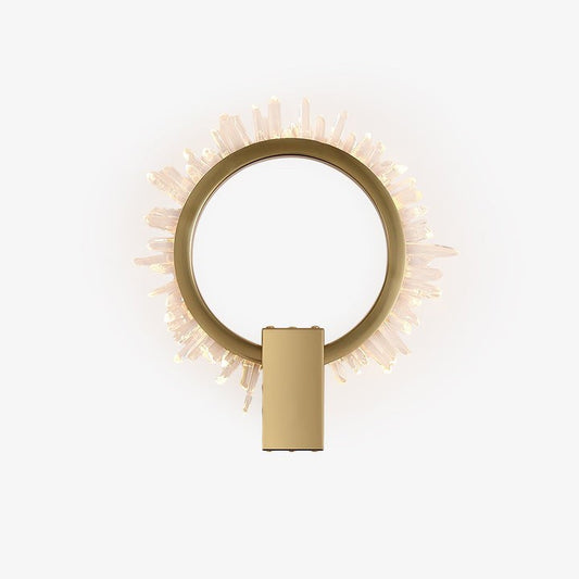 Clear Crystal LED Wall Sconce in Gold Finish