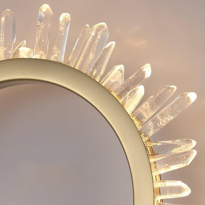 Clear Crystal LED Wall Sconce in Gold Finish