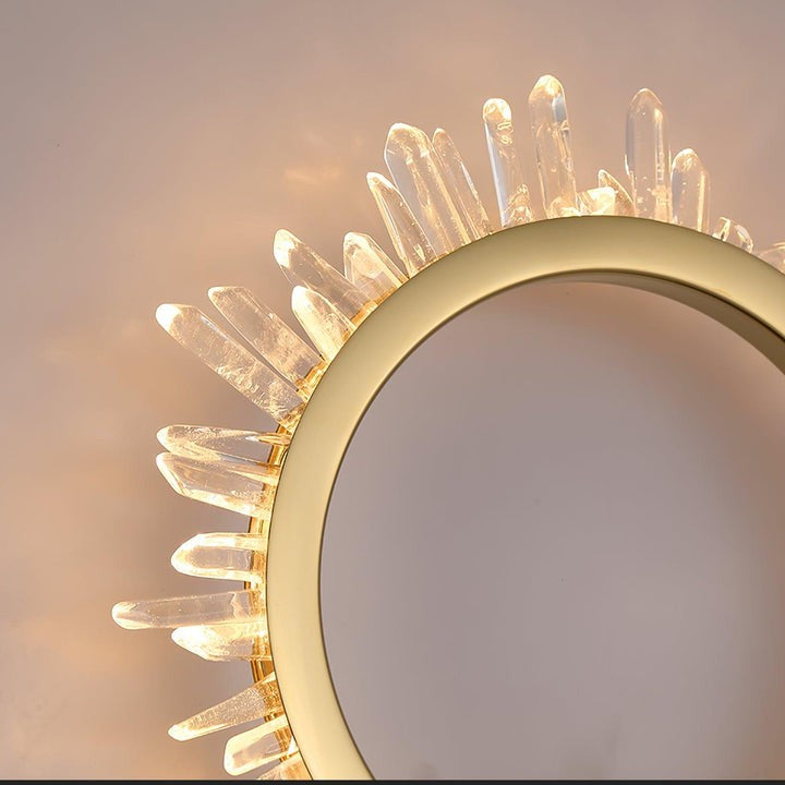 Clear Crystal LED Wall Sconce in Gold Finish