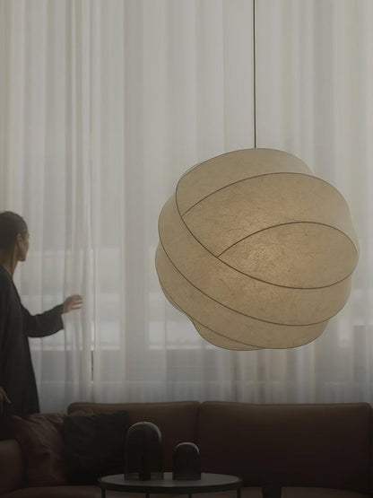 Cocoon Fiber Orbital Pendant Light – Modern LED Fixture