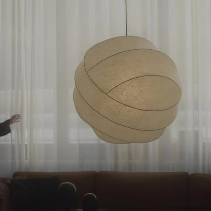 Cocoon Fiber Orbital Pendant Light – Modern LED Fixture