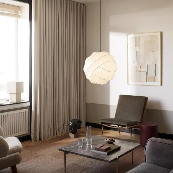 Cocoon Fiber Orbital Pendant Light – Modern LED Fixture