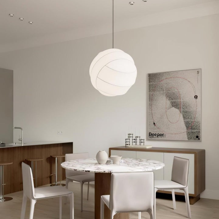 Cocoon Fiber Orbital Pendant Light – Modern LED Fixture