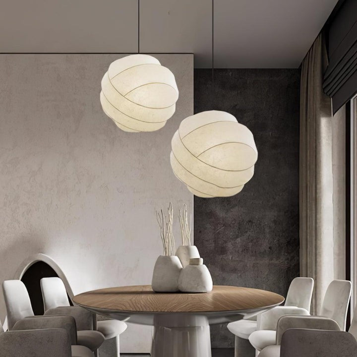 Cocoon Fiber Orbital Pendant Light – Modern LED Fixture
