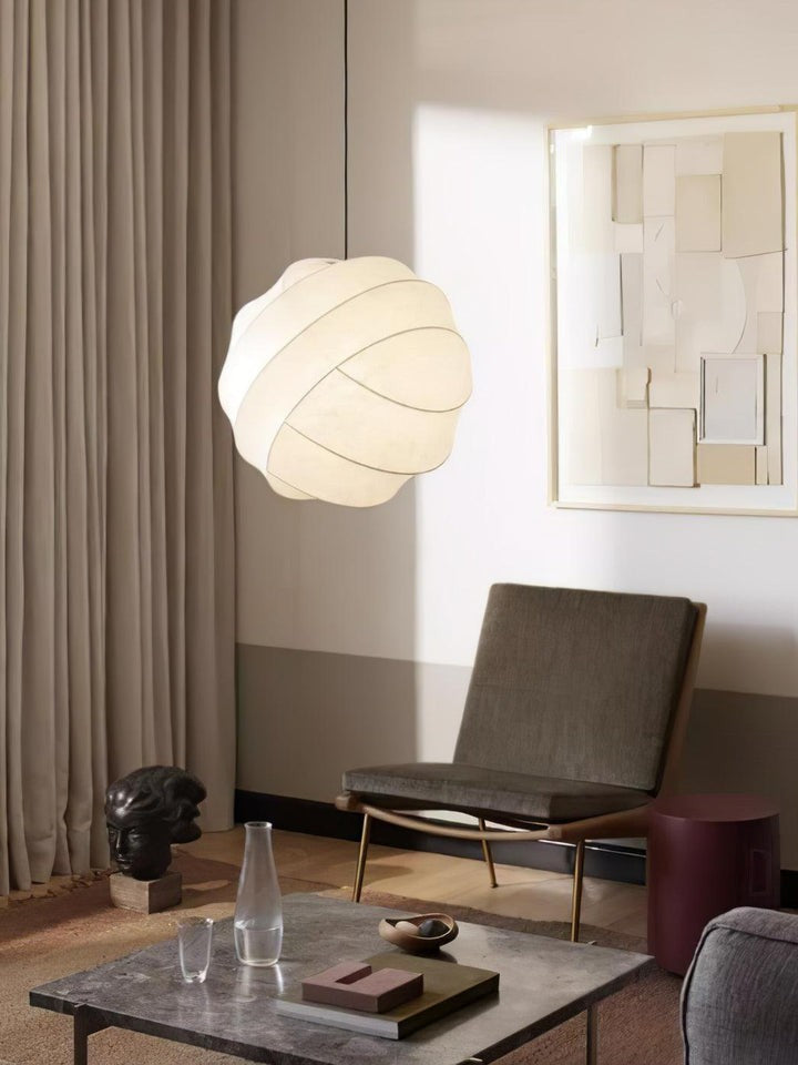 Cocoon Fiber Orbital Pendant Light – Modern LED Fixture