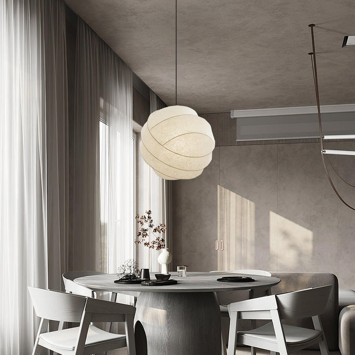 Cocoon Fiber Orbital Pendant Light – Modern LED Fixture