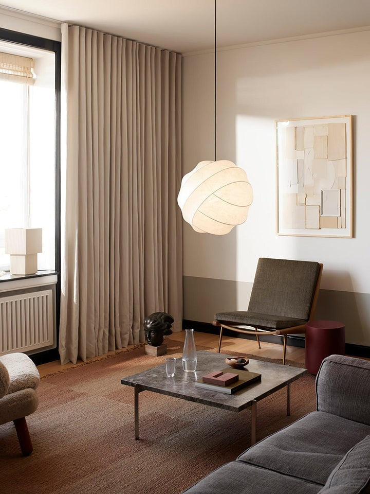 Cocoon Fiber Orbital Pendant Light – Modern LED Fixture