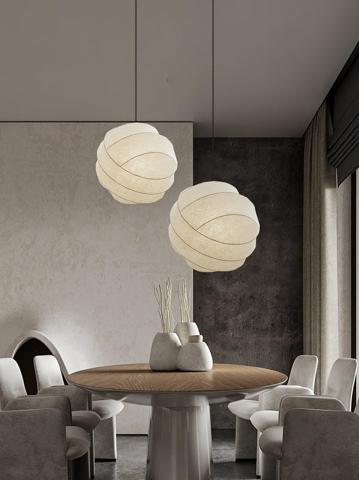Cocoon Fiber Orbital Pendant Light – Modern LED Fixture