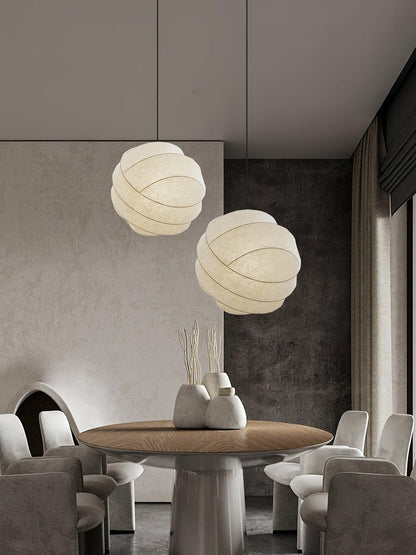 Cocoon Fiber Orbital Pendant Light – Modern LED Fixture