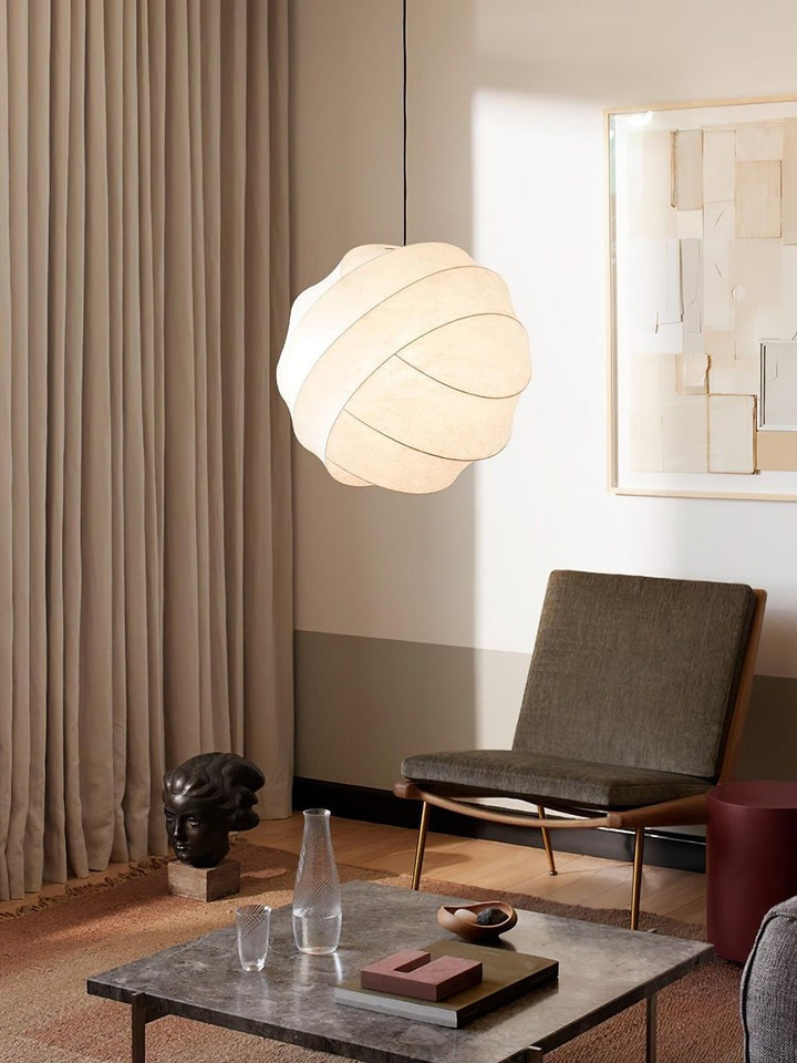 Cocoon Fiber Orbital Pendant Light – Modern LED Fixture