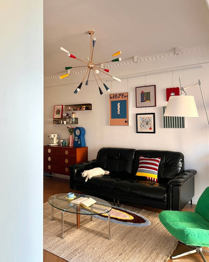 Colorburst Starburst Mid-Century Chandelier