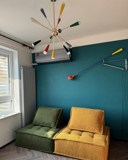Colorburst Starburst Mid-Century Chandelier