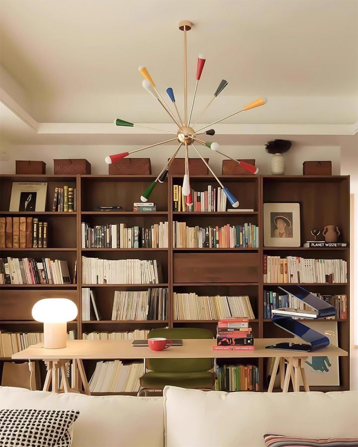 Colorburst Starburst Mid-Century Chandelier