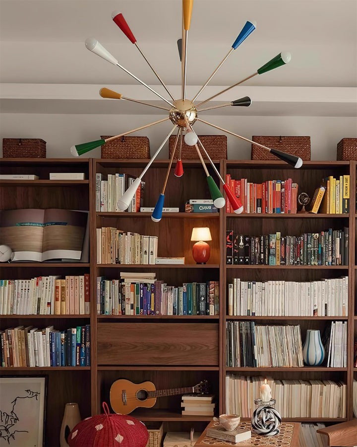 Colorburst Starburst Mid-Century Chandelier
