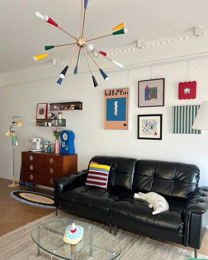 Colorburst Starburst Mid-Century Chandelier