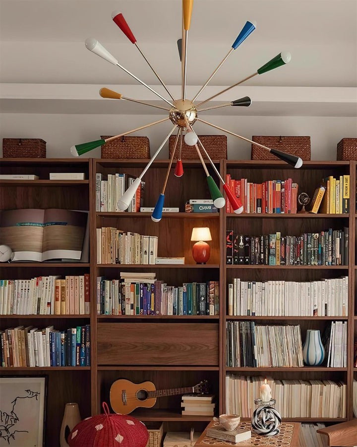 Colorburst Starburst Mid-Century Chandelier