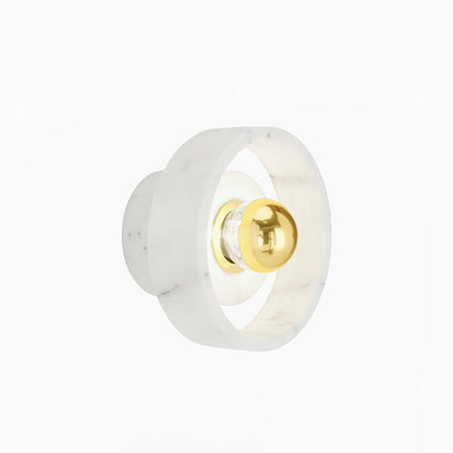 Concentric Marble Wall Sconce with Gold LED Glow