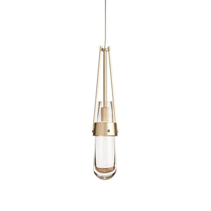 Contemporary Blue & Clear Glass Ceiling Pendant Light