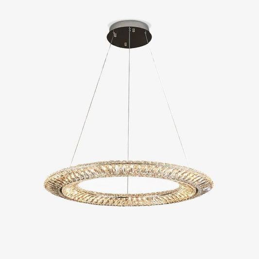 Contemporary Geometric LED Crystal Chandelier