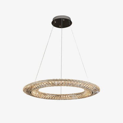 Contemporary Geometric LED Crystal Chandelier