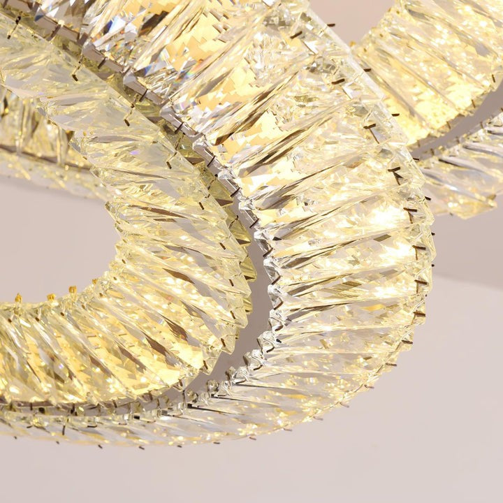 Contemporary Geometric LED Crystal Chandelier