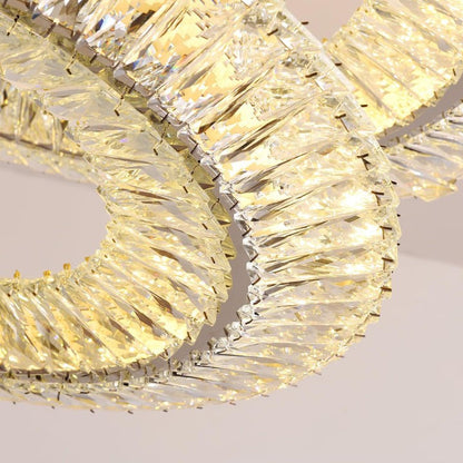 Contemporary Geometric LED Crystal Chandelier