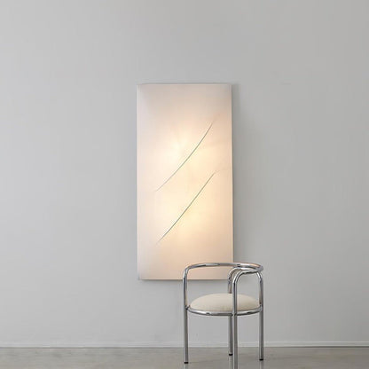 Contemporary Geometric LED Wall Sconce with Fabric Shade