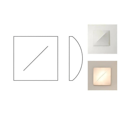 Contemporary Geometric LED Wall Sconce with Fabric Shade