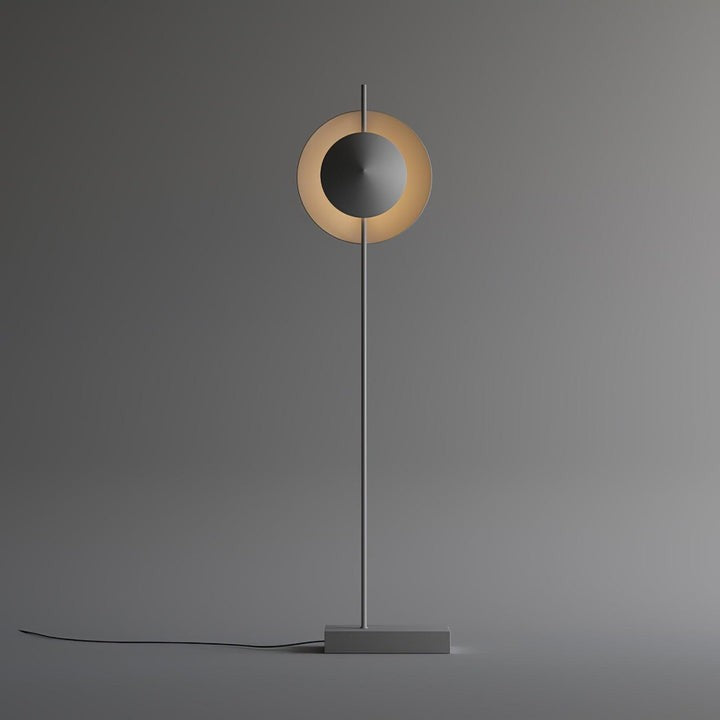 Contemporary Grey Dual Shade LED Floor Lamp