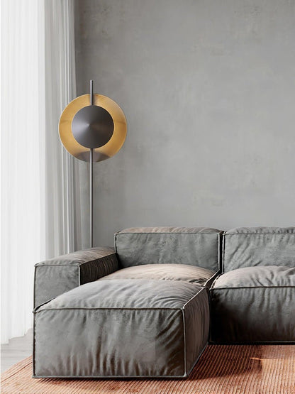 Contemporary Grey Dual Shade LED Floor Lamp