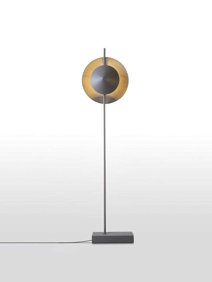Contemporary Grey Dual Shade LED Floor Lamp