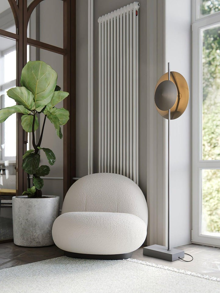 Contemporary Grey Dual Shade LED Floor Lamp