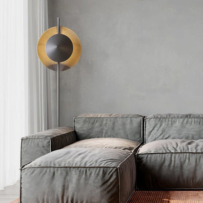 Contemporary Grey Dual Shade LED Floor Lamp