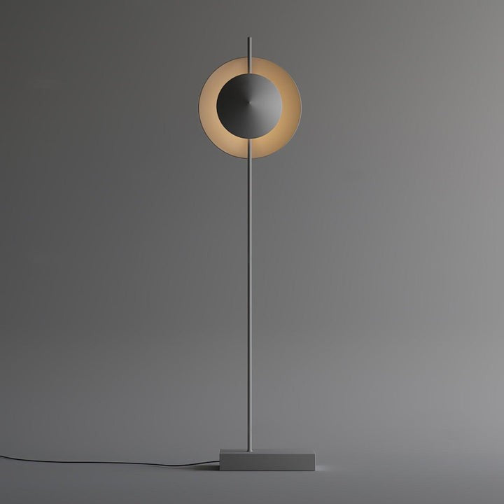 Contemporary Grey Dual Shade LED Floor Lamp
