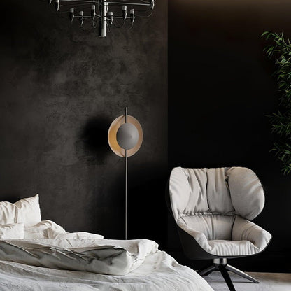 Contemporary Grey Dual Shade LED Floor Lamp
