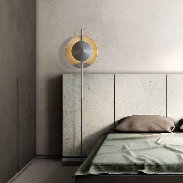 Contemporary Grey Dual Shade LED Floor Lamp