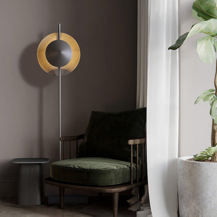 Contemporary Grey Dual Shade LED Floor Lamp