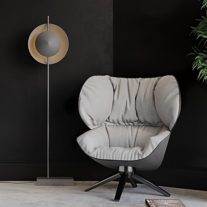 Contemporary Grey Dual Shade LED Floor Lamp