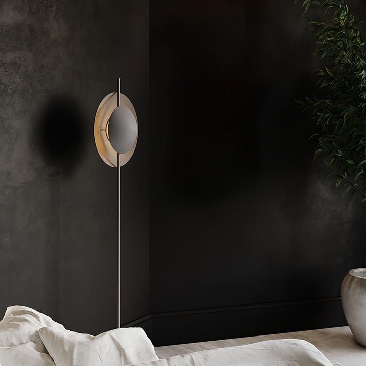 Contemporary Grey Dual Shade LED Floor Lamp
