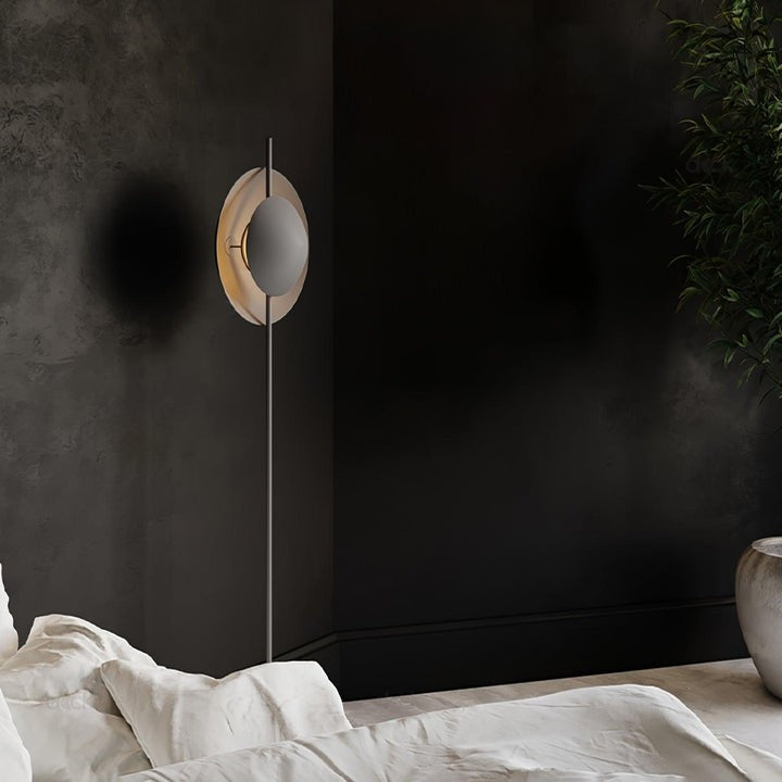Contemporary Grey Dual Shade LED Floor Lamp