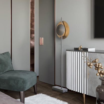 Contemporary Grey Dual Shade LED Floor Lamp