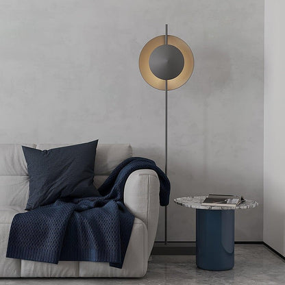Contemporary Grey Dual Shade LED Floor Lamp
